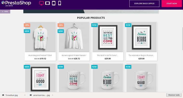 prestashop en mantenimiento